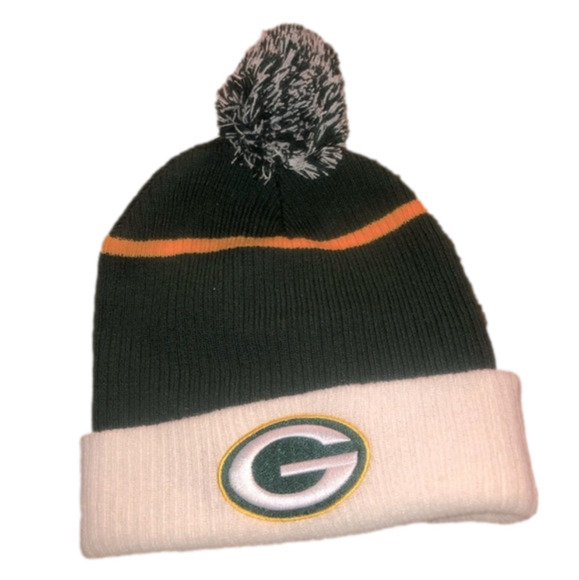 NFL Green Bay Packers Budweiser Promo Pom Pom Hat Toque New One Size Fits Most - Picture 1 of 2